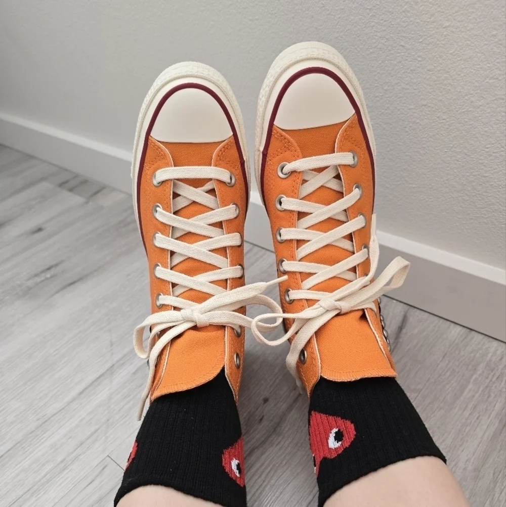 Converse × Come Tees Chuck 70s Star Path orange hi-top sneakers | WMS 9 - Picture 4 of 17